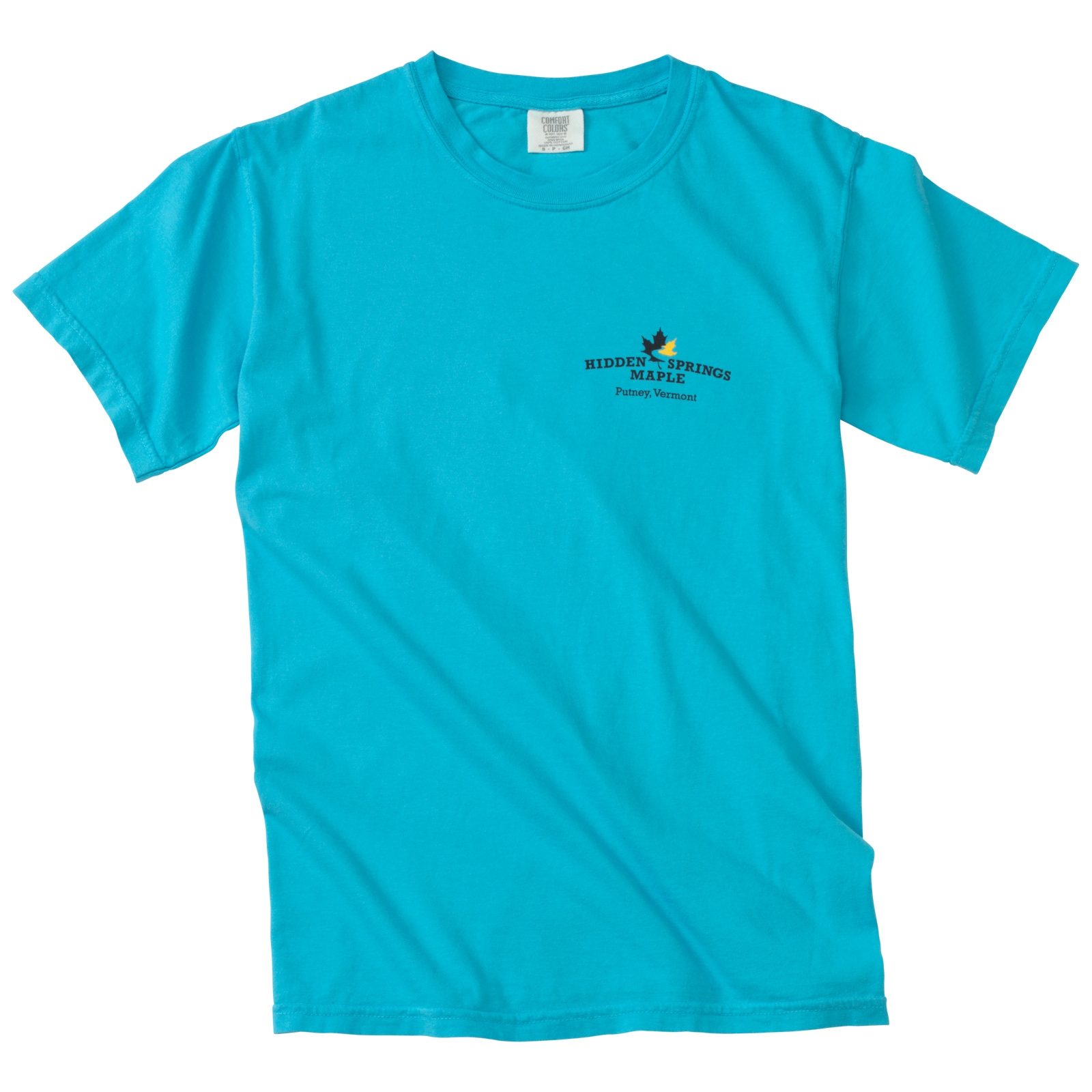 Men's Garment Dyed T Shirt - Turquoise | Hidden Springs Maple